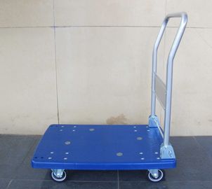 carrello di plastica mobile della piattaforma 300kg con il bordo di plastica blu, blu/grey