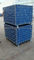 Space Saving Warehouse Equipments Wire Container Storage Cages With Blue Plastic Board