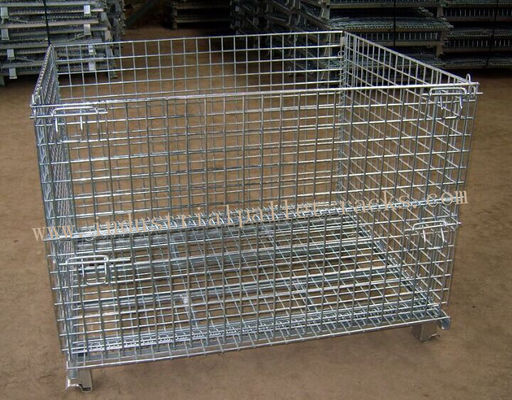 comprare Attrezzatura di maneggio del materiale pieghevole di stoccaggio Cage1200 X 800mm della rete metallica fabbricazione online