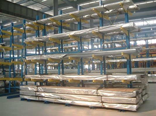 comprare Polvere blu durevole che ricopre i sistemi a mensola di racking per materiale lungo fabbricazione online