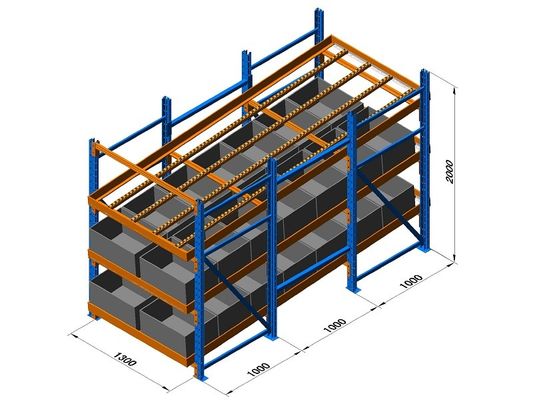 comprare I trasportatori a rulli di Live Storage Racking System With del cartone/divisori del vicolo hanno funzionato fabbricazione online