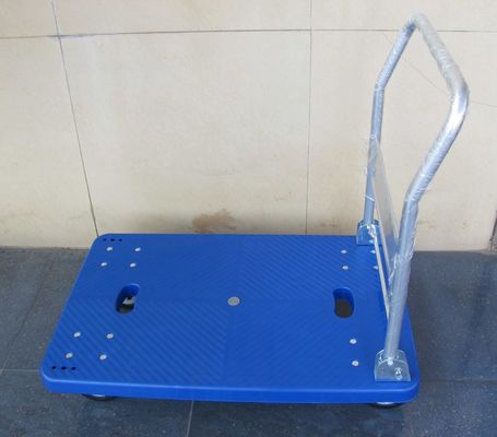 comprare carrello di plastica pieghevole dei centri logistici con blu/grey, capacità 150kg fabbricazione online